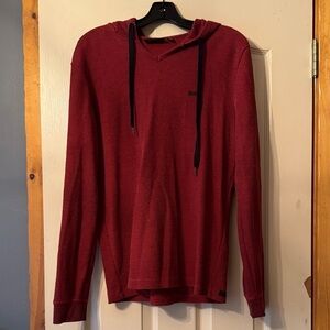 Vans Burgundy Hoodie with Black Accents